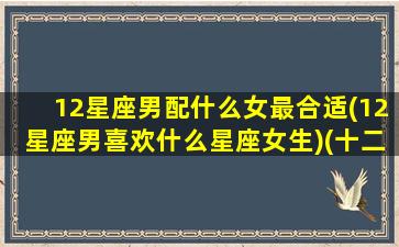 12星座男配什么女最合适(12星座男喜欢什么星座女生)(十二星座男适合什么星座女)