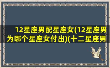 12星座男配星座女(12星座男为哪个星座女付出)(十二星座男和女)