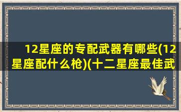 12星座的专配武器有哪些(12星座配什么枪)(十二星座最佳武器搭配)