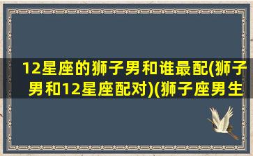 12星座的狮子男和谁最配(狮子男和12星座配对)(狮子座男生与12星座配对指数)