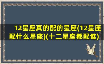 12星座真的配的星座(12星座配什么星座)(十二星座都配谁)