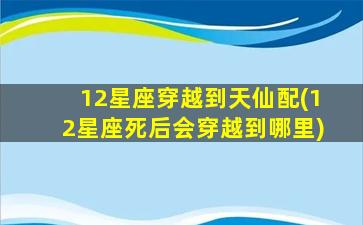 12星座穿越到天仙配(12星座死后会穿越到哪里)