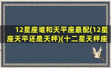 12星座谁和天平座最配(12星座天平还是天秤)(十二星天秤座和什么座配)