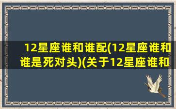 12星座谁和谁配(12星座谁和谁是死对头)(关于12星座谁和谁在一起最合适)