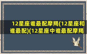 12星座谁最配摩羯(12星座和谁最配)(12星座中谁最配摩羯座)