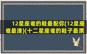 12星座谁的鞋最配你(12星座谁最渣)(十二星座谁的鞋子最漂亮)