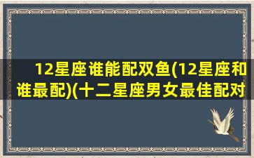 12星座谁能配双鱼(12星座和谁最配)(十二星座男女最佳配对双鱼)