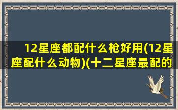 12星座都配什么枪好用(12星座配什么动物)(十二星座最配的武器)