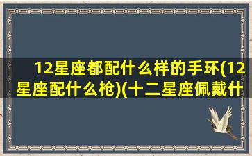 12星座都配什么样的手环(12星座配什么枪)(十二星座佩戴什么首饰)