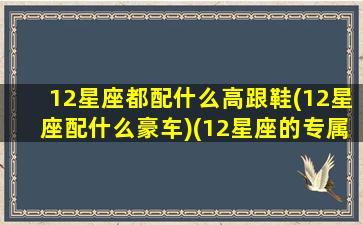 12星座都配什么高跟鞋(12星座配什么豪车)(12星座的专属高跟鞋与裙子)