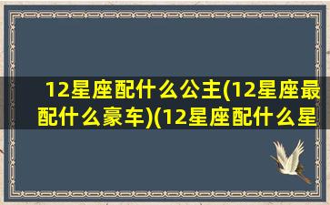 12星座配什么公主(12星座最配什么豪车)(12星座配什么星座最好)