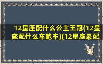 12星座配什么公主王冠(12星座配什么车跑车)(12星座最配什么跑车)