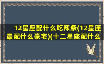 12星座配什么吃辣条(12星座最配什么豪宅)(十二星座配什么样的男生)