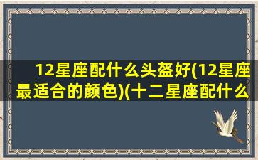 12星座配什么头盔好(12星座最适合的颜色)(十二星座配什么颜色好看)