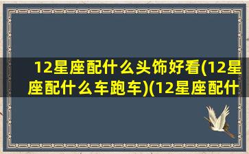 12星座配什么头饰好看(12星座配什么车跑车)(12星座配什么豪车)