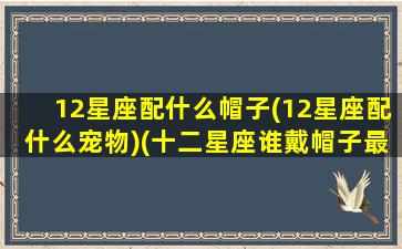 12星座配什么帽子(12星座配什么宠物)(十二星座谁戴帽子最好看)