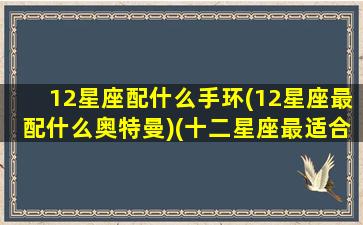 12星座配什么手环(12星座最配什么奥特曼)(十二星座最适合戴什么样的戒指手环项链)