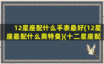 12星座配什么手表最好(12星座最配什么奥特曼)(十二星座配对什么衣服最好看)