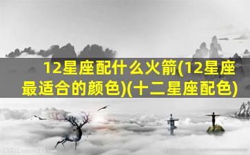 12星座配什么火箭(12星座最适合的颜色)(十二星座配色)