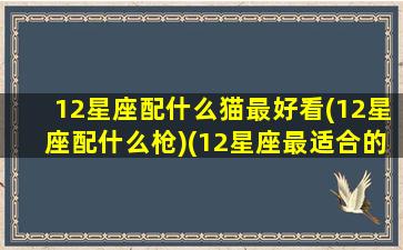 12星座配什么猫最好看(12星座配什么枪)(12星座最适合的颜色)