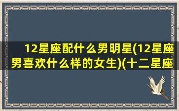 12星座配什么男明星(12星座男喜欢什么样的女生)(十二星座配什么样)