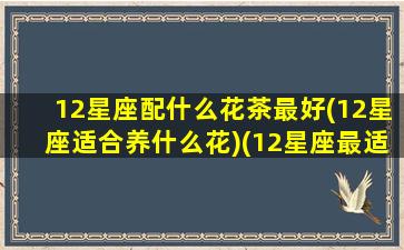 12星座配什么花茶最好(12星座适合养什么花)(12星座最适合的颜色)