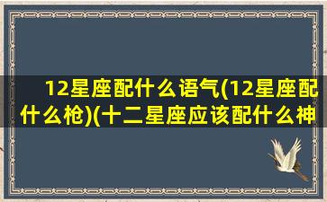 12星座配什么语气(12星座配什么枪)(十二星座应该配什么神)