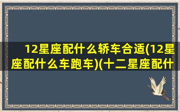 12星座配什么轿车合适(12星座配什么车跑车)(十二星座配什么跑车)