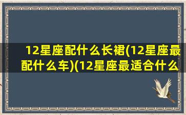 12星座配什么长裙(12星座最配什么车)(12星座最适合什么裙子)