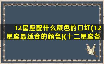 12星座配什么颜色的口红(12星座最适合的颜色)(十二星座各配什么颜色)