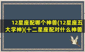 12星座配哪个神兽(12星座五大学神)(十二星座配对什么神兽)