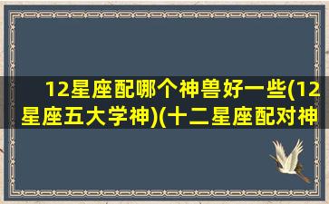 12星座配哪个神兽好一些(12星座五大学神)(十二星座配对神仙)