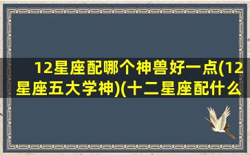 12星座配哪个神兽好一点(12星座五大学神)(十二星座配什么神兽)