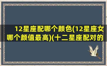 12星座配哪个颜色(12星座女哪个颜值最高)(十二星座配对的颜色)