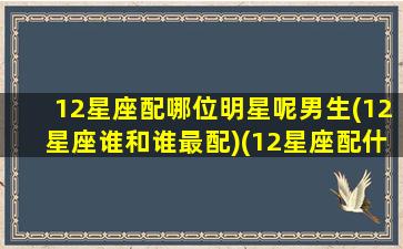 12星座配哪位明星呢男生(12星座谁和谁最配)(12星座配什么明星男友合适)