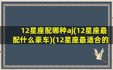 12星座配哪种aj(12星座最配什么豪车)(12星座最适合的颜色)