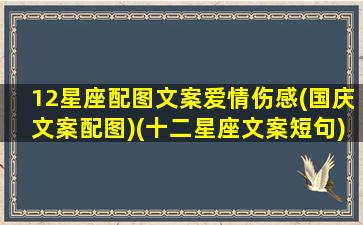 12星座配图文案爱情伤感(国庆文案配图)(十二星座文案短句)