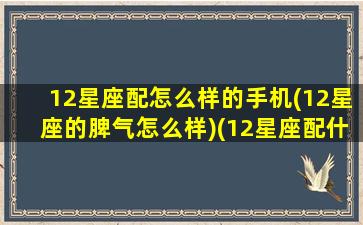 12星座配怎么样的手机(12星座的脾气怎么样)(12星座配什么星座最好)