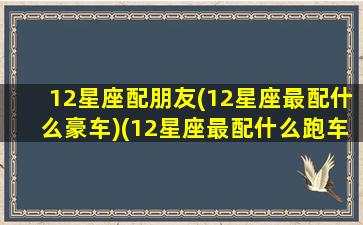 12星座配朋友(12星座最配什么豪车)(12星座最配什么跑车)