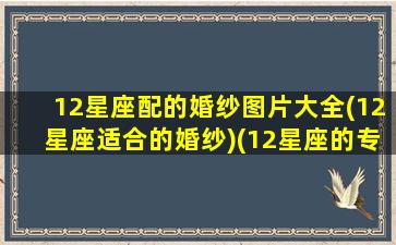 12星座配的婚纱图片大全(12星座适合的婚纱)(12星座的专属婚纱图片带字)