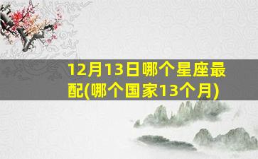 12月13日哪个星座最配(哪个国家13个月)