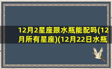 12月2星座跟水瓶能配吗(12月所有星座)(12月22日水瓶座时代)