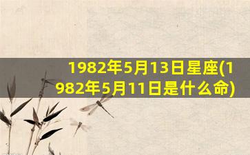 1982年5月13日星座(1982年5月11日是什么命)