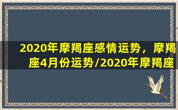 2020年摩羯座感情运势，摩羯座4月份运势/2020年摩羯座感情运势，摩羯座4月份运势-我的网站