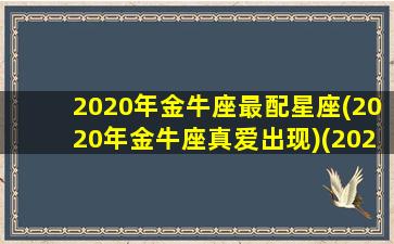 2020年金牛座最配星座(2020年金牛座真爱出现)(2020年金牛座有什么好运)