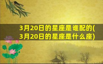 3月20日的星座是谁配的(3月20日的星座是什么座)