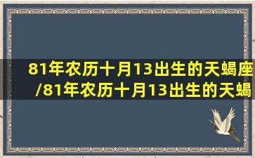 81年农历十月13出生的天蝎座/81年农历十月13出生的天蝎座-我的网站(81年农历10月13日国历多少号)