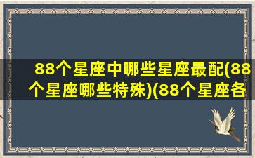 88个星座中哪些星座最配(88个星座哪些特殊)(88个星座各是什么名字)