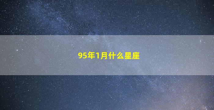 95年1月什么星座