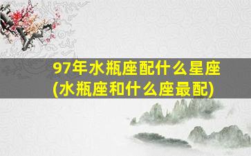 97年水瓶座配什么星座(水瓶座和什么座最配)